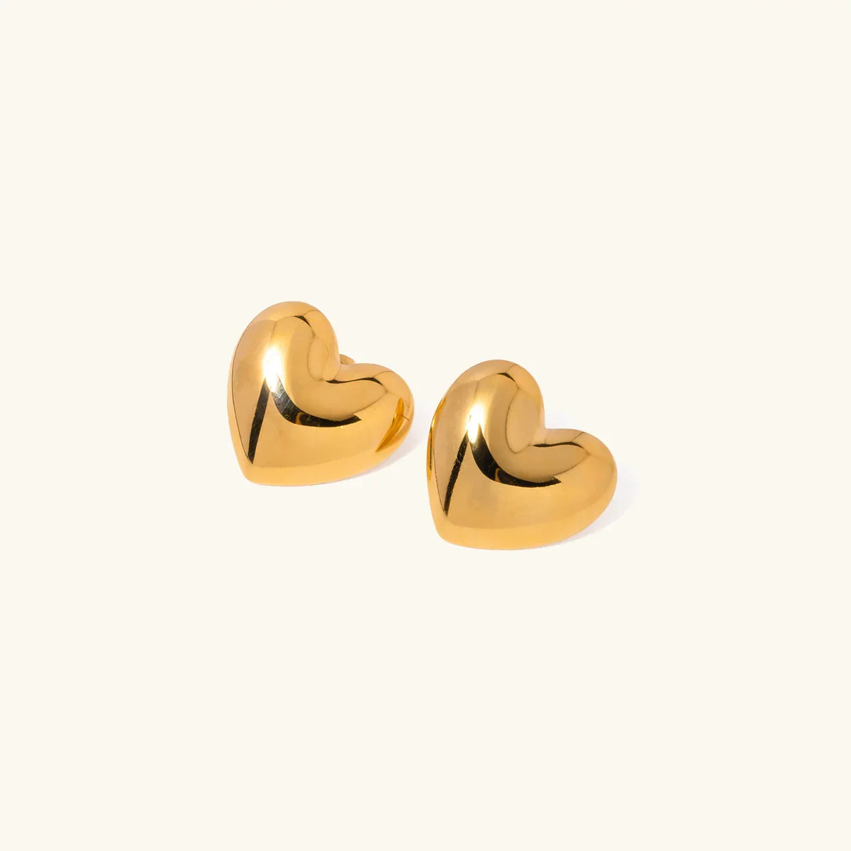 [Echo Fine]Aubree Gold Heart Earrings
