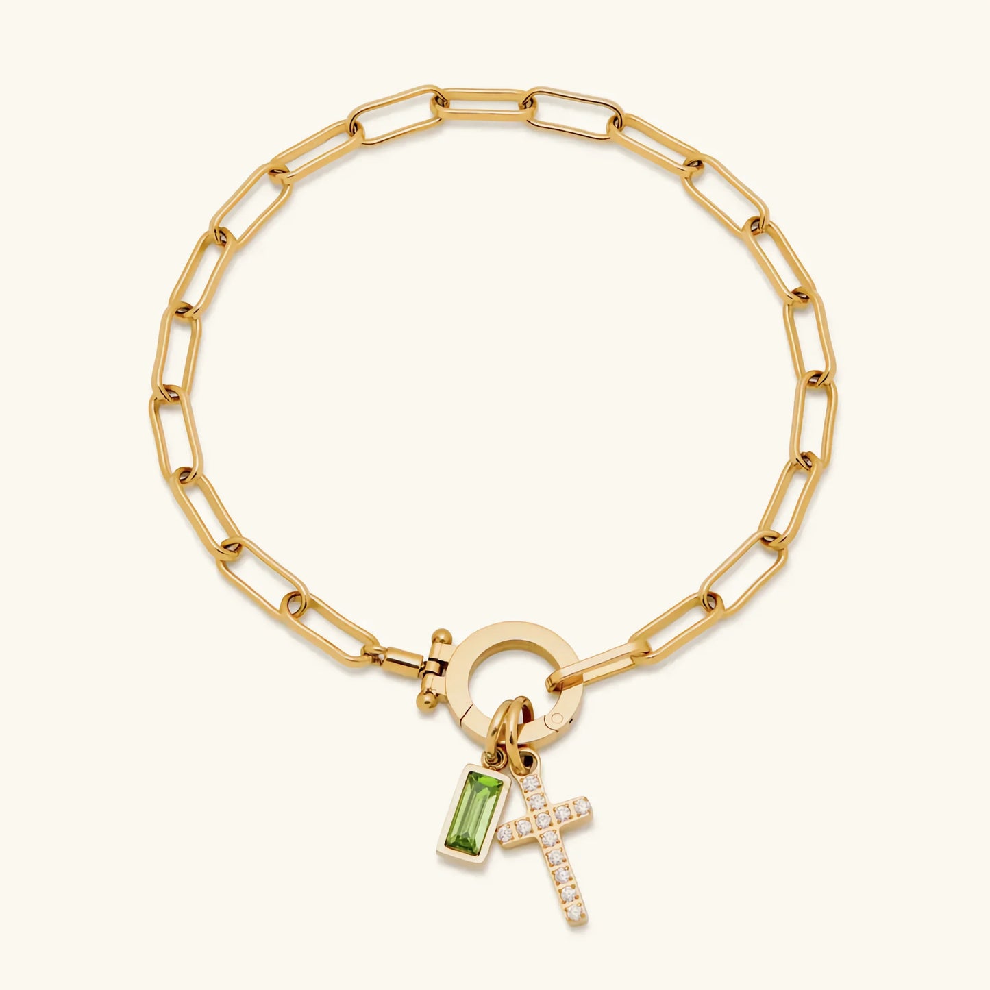 [Echo Fine]Annabella Birthstone Cross Bracelet