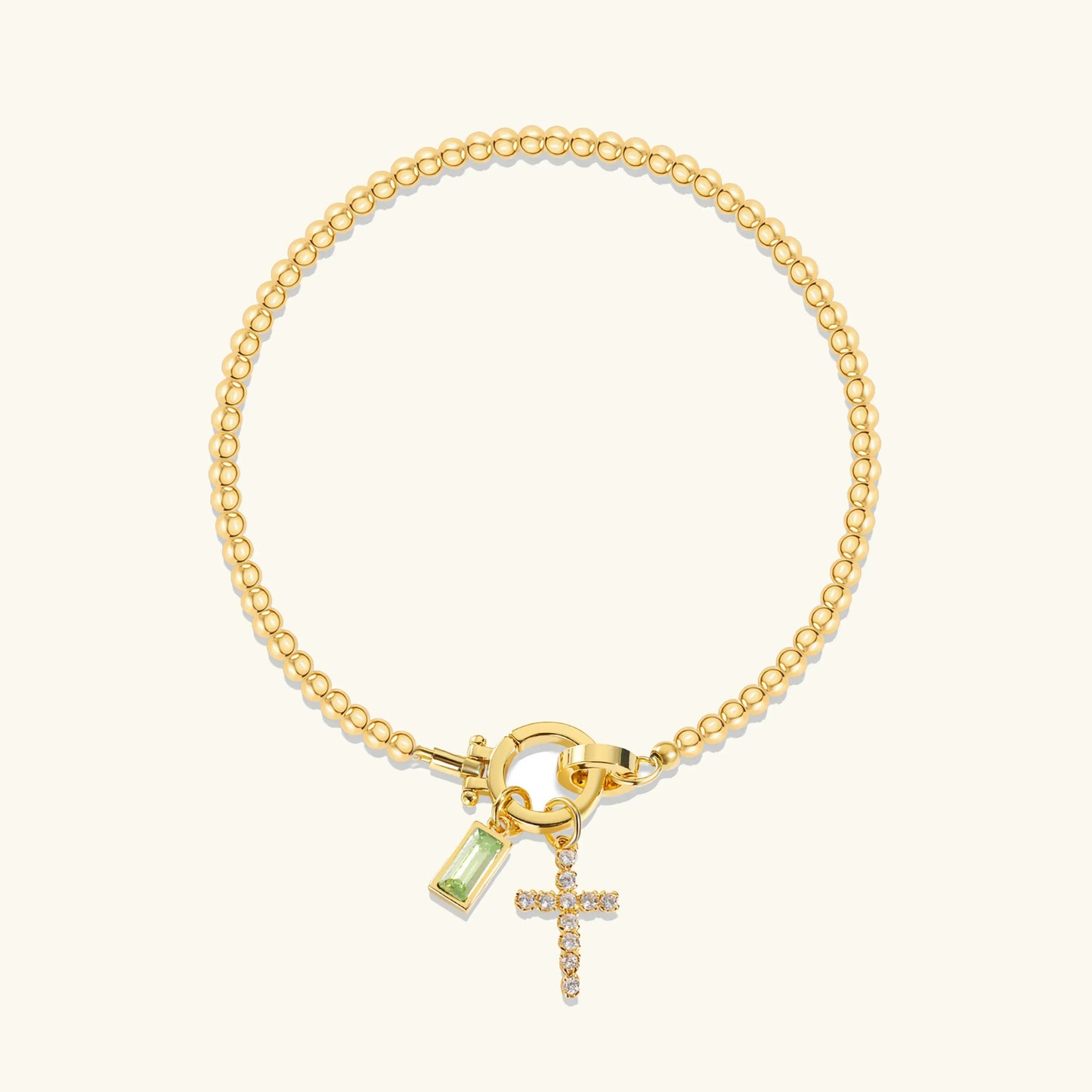 [Echo Fine]Amalia Birthstone Cross Bracelet