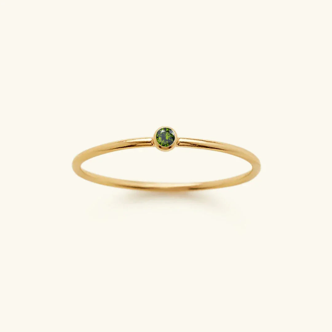 [Echo Fine]Amelia Birthstone Stacker Ring