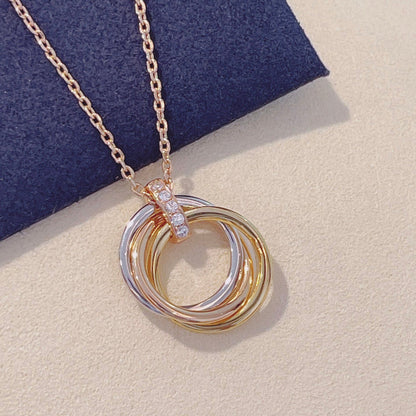 [ECHO ]TRINITY NECKLACE GOLD  DIAMONDS