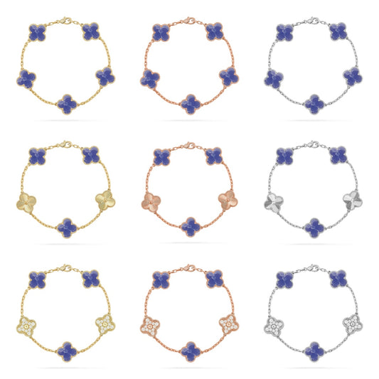 [ECHO ]CLOVER 5 MOTIF BLUE VEINS BRACELET COLLECTION