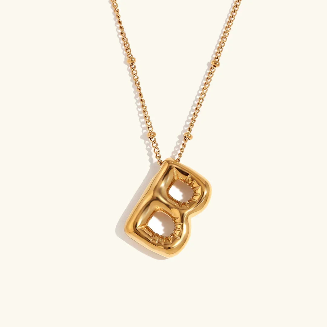 [Echo Fine]Balloon Gold Initial Necklace