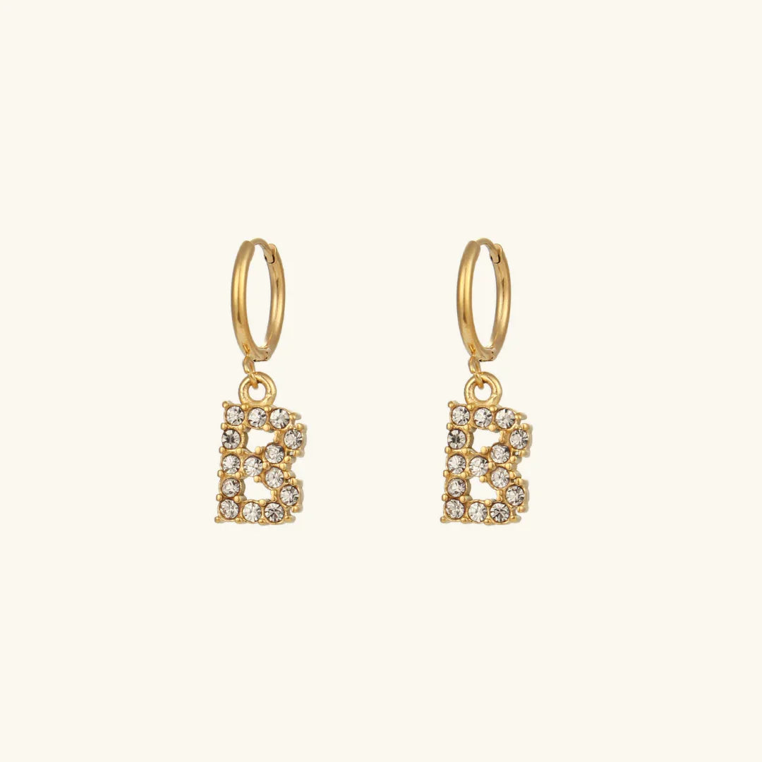 [Echo Fine]Wilhemina Initial Letter Earrings