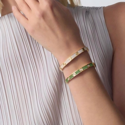 [ECHO]2026 PAVE GEMSTONE LOVE BRACELET 6.1MM 10 DIAMONDS
