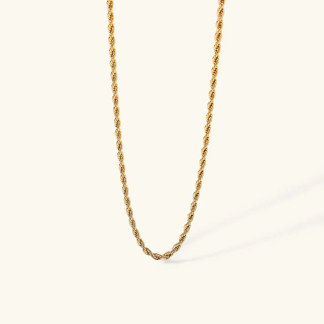 [Echo Fine]Calle Rope Chain Gold Necklace