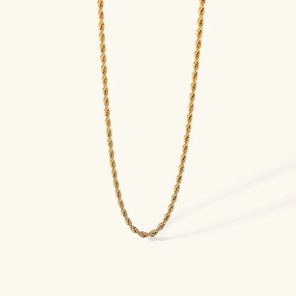 [Echo Fine]Calle Rope Chain Gold Necklace