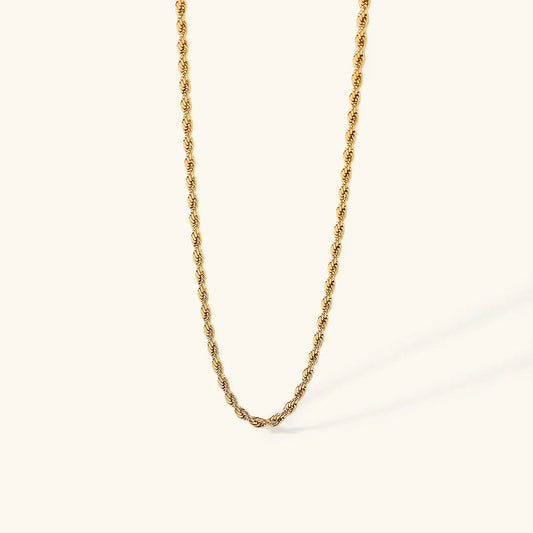[Echo Fine]Calle Rope Chain Gold Necklace
