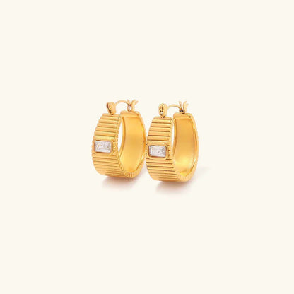 [Echo Fine]Carole Gold Hoop Earrings