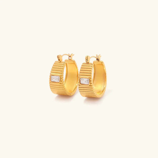 [Echo Fine]Carole Gold Hoop Earrings