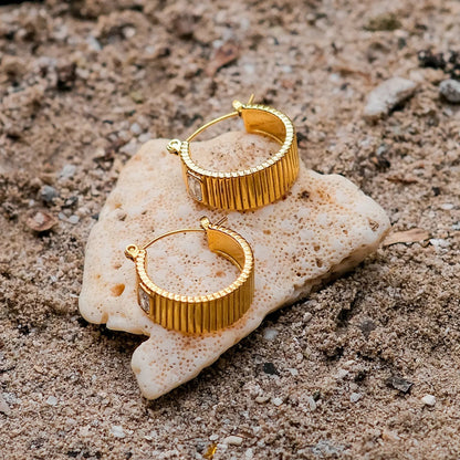 [Echo Fine]Carole Gold Hoop Earrings