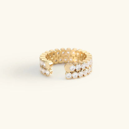 [Echo Fine]Cassandra Studded Gold Ring