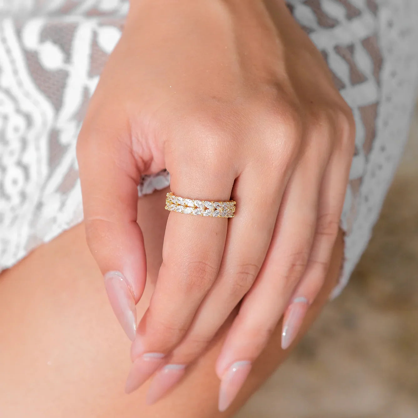 [Echo Fine]Clarisse Patterned Gold Ring