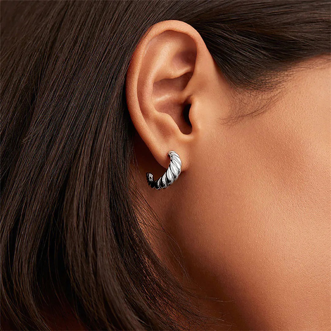 [Echo Fine]Croissant Arc Earrings