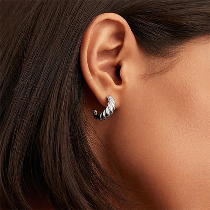 [Echo Fine]Croissant Arc Earrings
