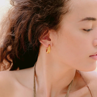 [Echo Fine]Croissant Arc Earrings