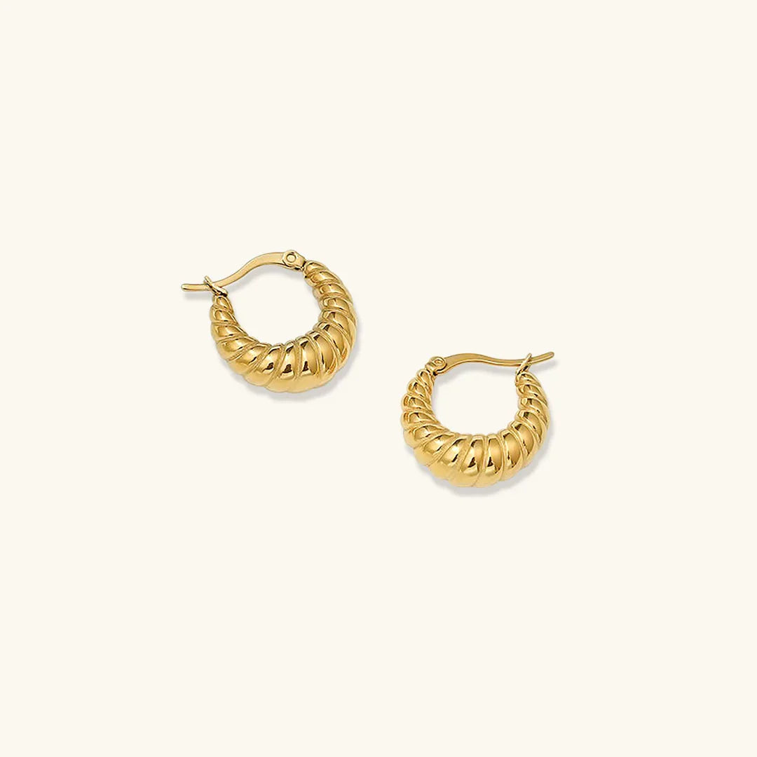 [Echo Fine]Croissant Hoop Earrings