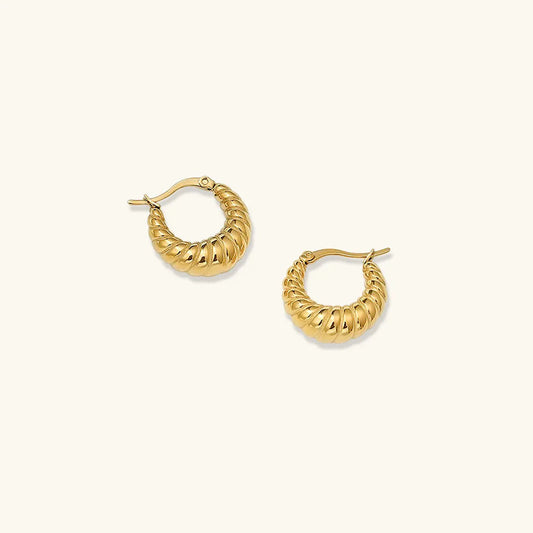 [Echo Fine]Croissant Hoop Earrings