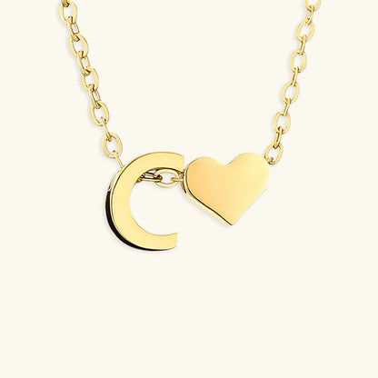 [Echo Fine]Ria Initial Letter Gold Necklace
