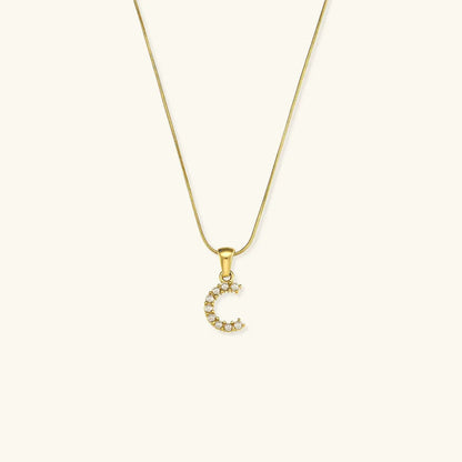 [Echo Fine]Augustine Initial Letter Pearl Necklace