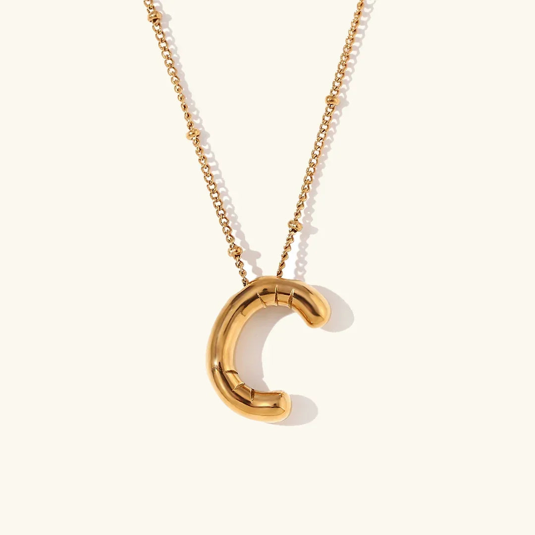[Echo Fine]Balloon Gold Initial Necklace