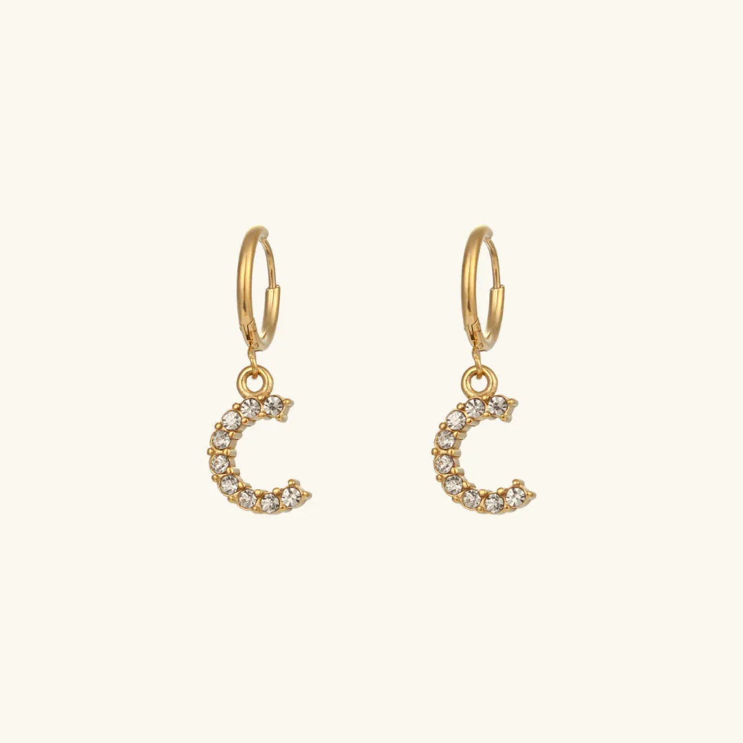 [Echo Fine]Wilhemina Initial Letter Earrings