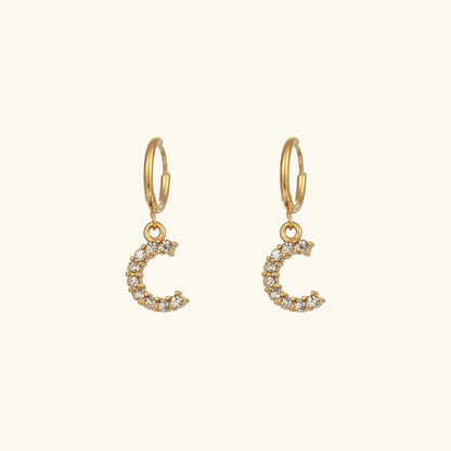 [Echo Fine]Wilhemina Initial Letter Earrings