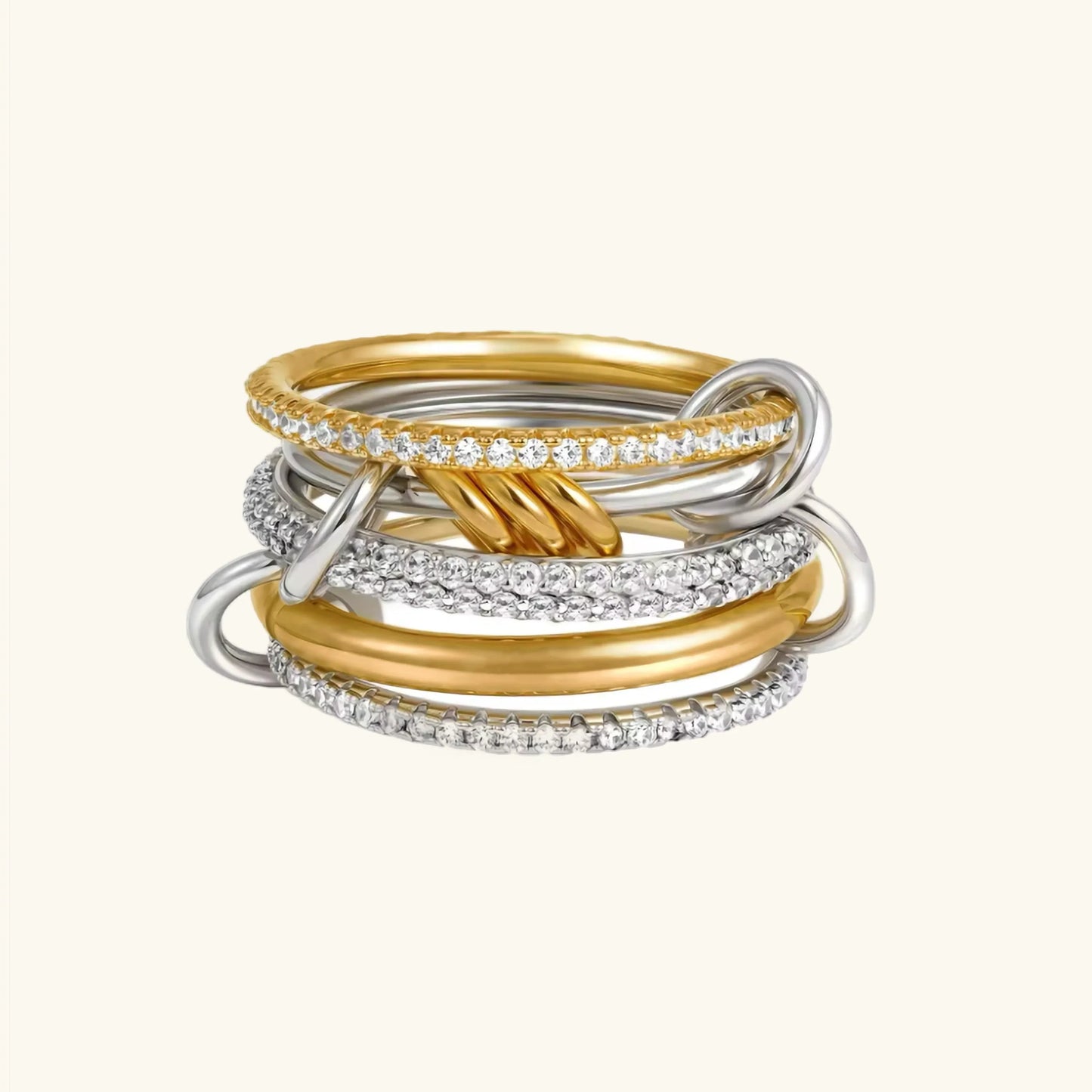 [Echo Fine]Collina Stacked Diamond Ring