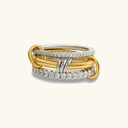 [Echo Fine]Cosette Stacked Diamond Ring