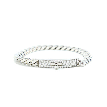 [ECHO ]KELLY CHAIN SILVER DIAMOND BRACELET