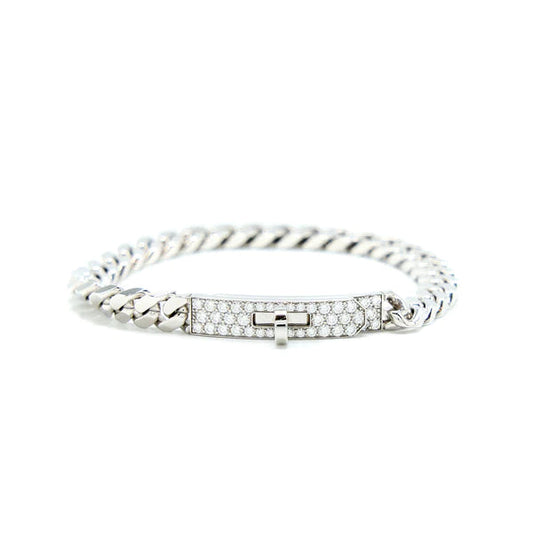 [ECHO ]KELLY CHAIN SILVER DIAMOND BRACELET
