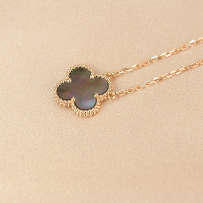 [ECHO ]CLOVER 15MM  GRAY MOTHER OF PEARL NECKLACE