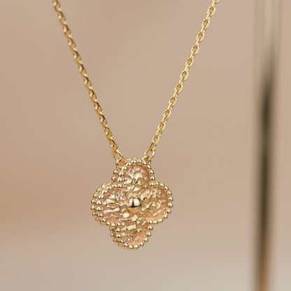 [ECHO ]CLOVER 15MM  BRONZING NECKLACE
