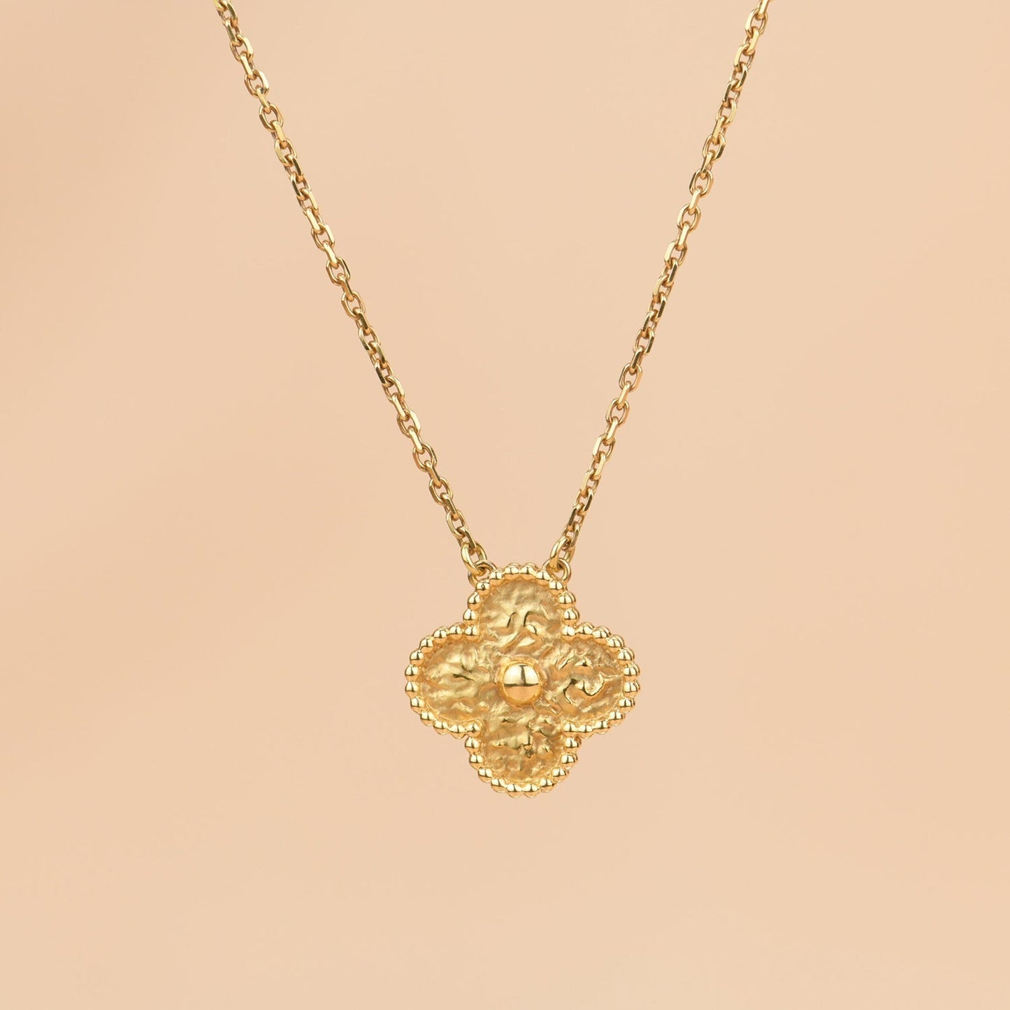 [ECHO ]CLOVER 15MM  BRONZING NECKLACE