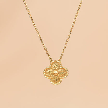 [ECHO ]CLOVER 15MM  BRONZING NECKLACE