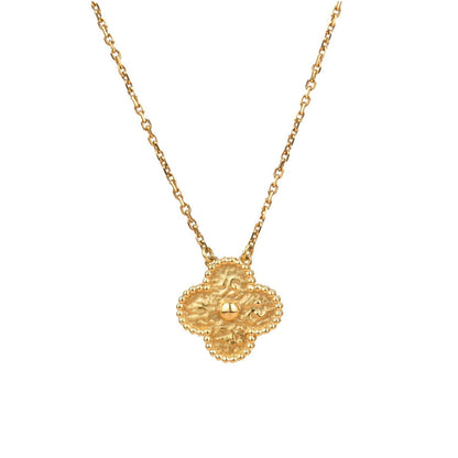 [ECHO ]CLOVER 15MM  BRONZING NECKLACE