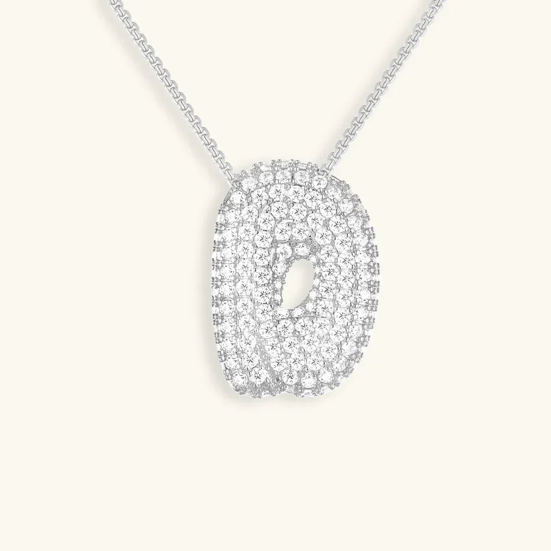 [Echo Fine]Bubble Initial Diamond Necklace