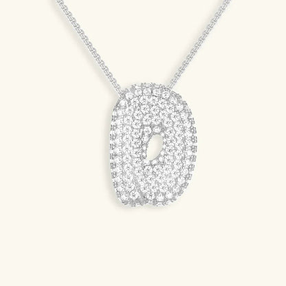 [Echo Fine]Bubble Initial Diamond Necklace