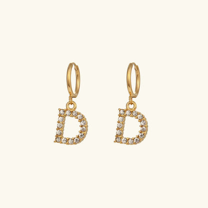 [Echo Fine]Wilhemina Initial Letter Earrings