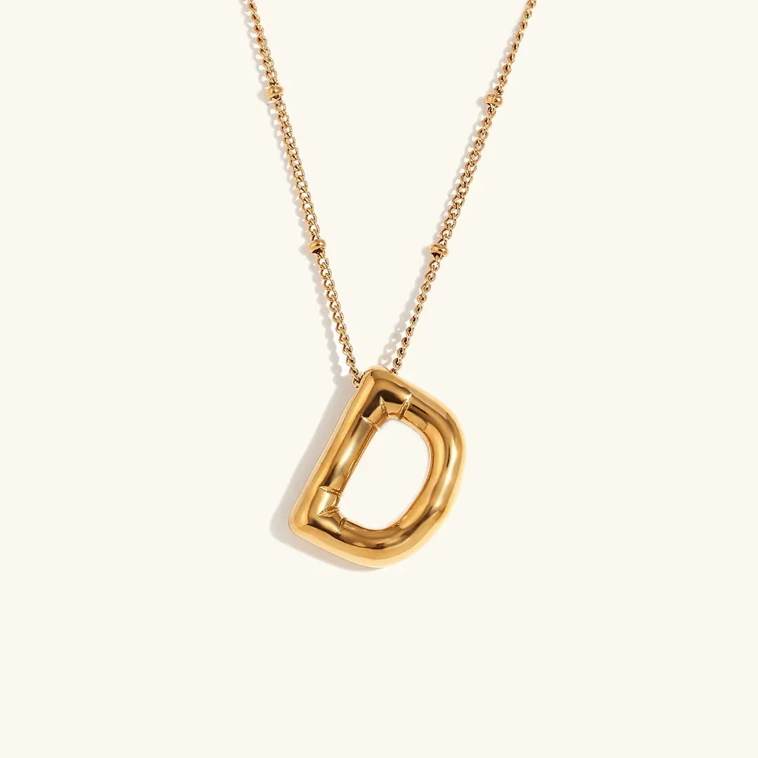 [Echo Fine]Balloon Gold Initial Necklace