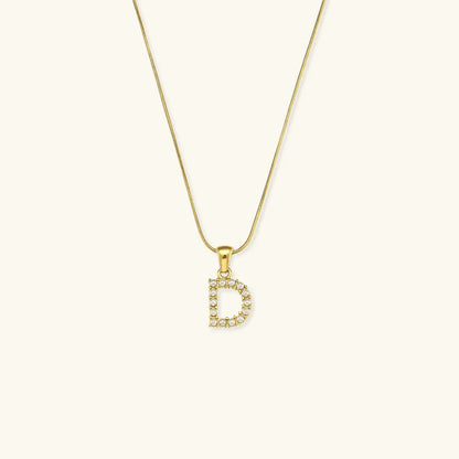 [Echo Fine]Augustine Initial Letter Pearl Necklace
