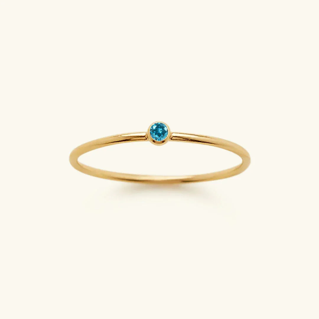 [Echo Fine]Amelia Birthstone Stacker Ring