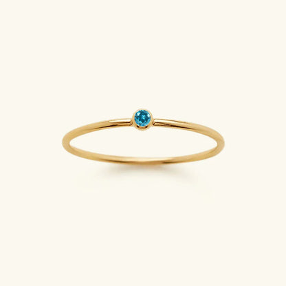 [Echo Fine]Amelia Birthstone Stacker Ring