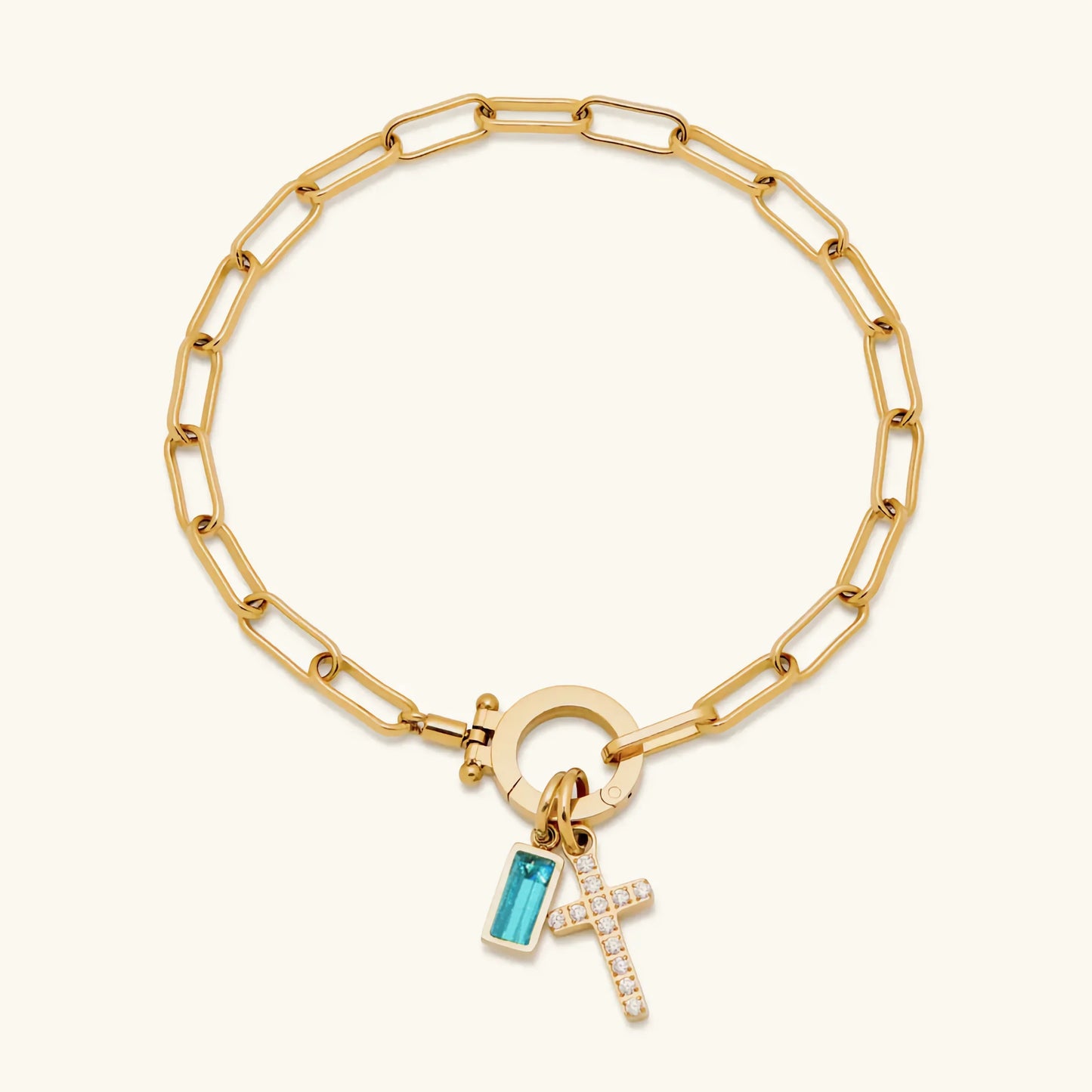 [Echo Fine]Annabella Birthstone Cross Bracelet