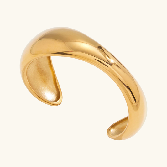 [Echo Fine]Jessa Sculpted Gold Bangle