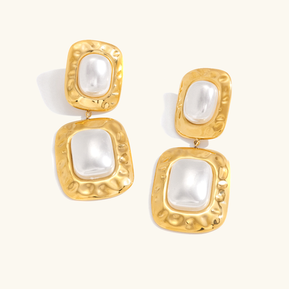 [Echo Fine]Trixie Chunky Pearl Drop Earrings