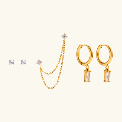 [Echo Fine]Dina Essential Diamond Earrings Bundle