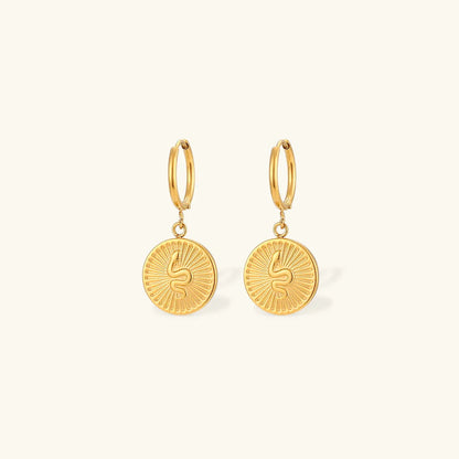 [Echo Fine]Eliana Serpent Coin Earrings