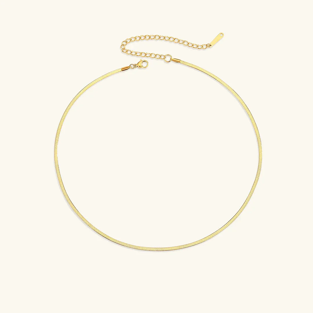 [Echo Fine]Elizabeth Gold Herringbone Necklace