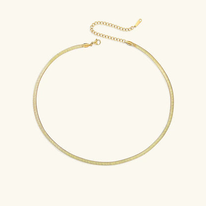 [Echo Fine]Elizabeth Gold Herringbone Necklace